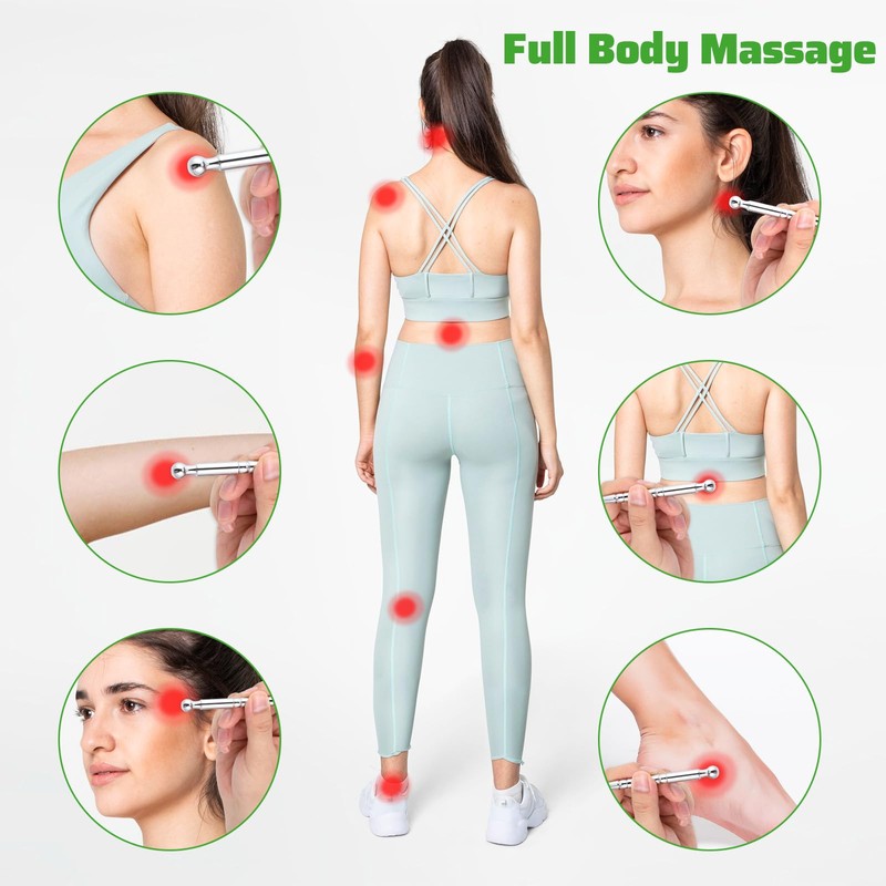 Acupressure Pen, Stainless Steel Acupressure Bar, Multifunctional Trigger Point Massager