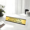 Assistant to the Regional Manager Desk Sign Gold Funny Office