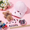 NBEADS 240Pcs 6 Styles Felt Mouth for Crafts, Flat Round