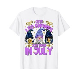 Funny Leo Birthday Gnome For Women And Men Born In July T-Shirt