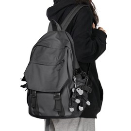 School Backpack for Women Men College High School Bag for Boys Girls Casual Daypack Laptop Backpack Waterproof Black Bookbag