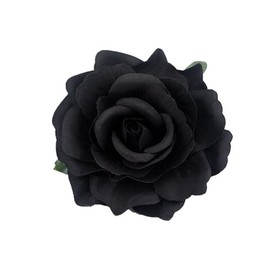 Lofruiin Women's Vintage Elegent Rose Flower Hairpin Hair Clip with Brooch for Party Travel Festivals (Black)