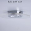 2Pack LED RV Ceiling Light Fixture with On&Off Switch, Crystal
