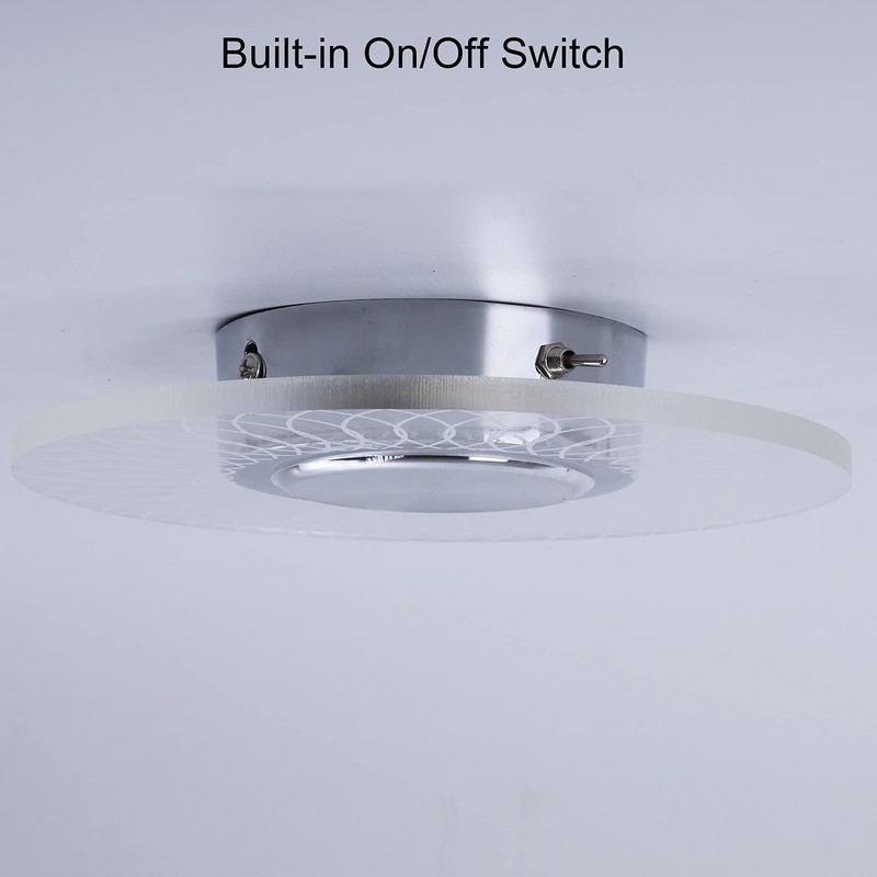 2Pack LED RV Ceiling Light Fixture with On&Off Switch, Crystal
