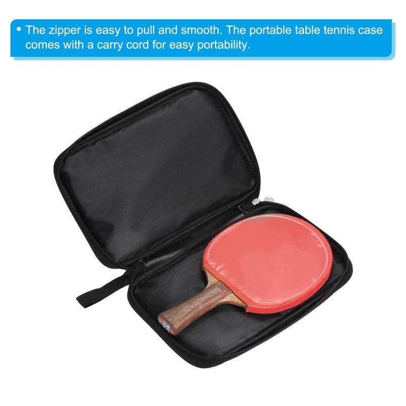 PATIKIL 10.6" x 7" Ping Pong Paddle Case, Table Tennis
