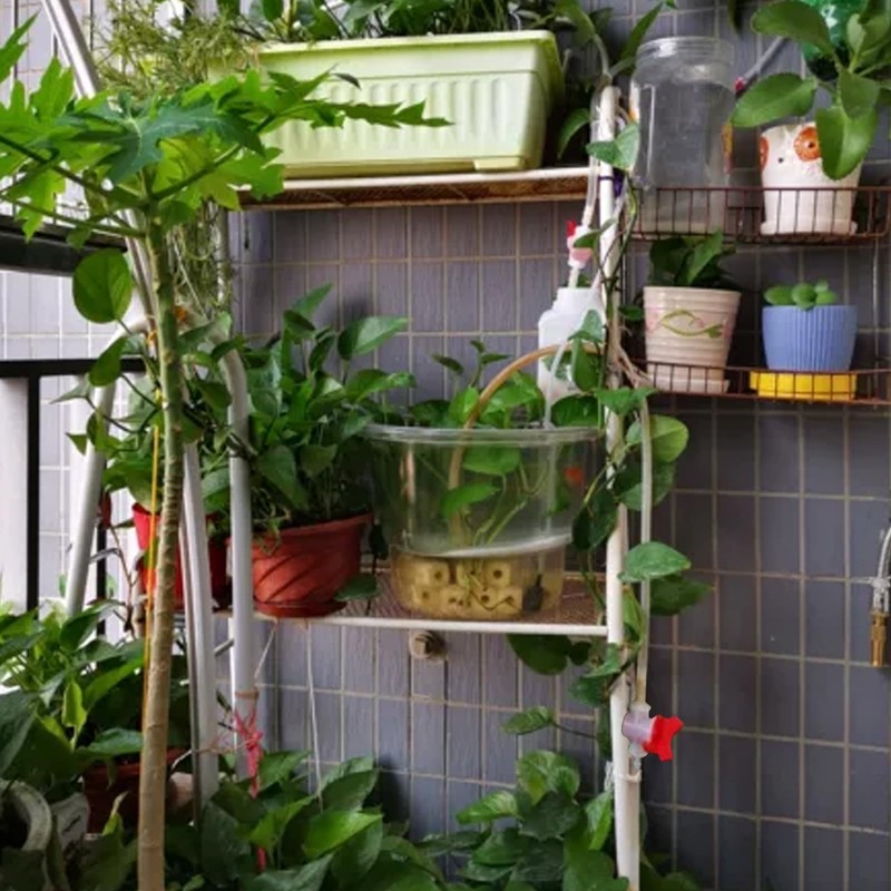 Rabbit Watering System Bucket Connector kit with 5/16'' Barb,Bulkhead Fitting,Mesh