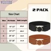 WERFORU 2 Pack Women Elastic Stretchy Wide Belt for Dress