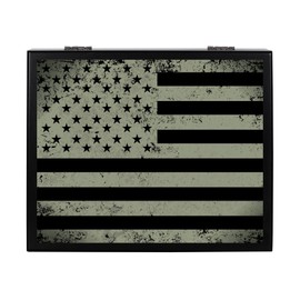 Quality Importers Military Line Flag 15-20 Cigar Traveler Humidor