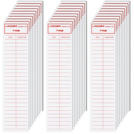 50 Sheets Ladder Inspection Labels Safety Stickers for Ladders, 8.5 x 2 Inch Safety Inspection Tags Red on White High Visibility Labels Vinyl Maintenance Stickers for Industrial