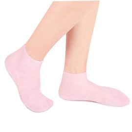 VICASKY 1Set Exfoliating Moisturizing Sock Glove for Foot Care Pink Softens Dry Rough Skin for Nourishing Revitalizing During Dry Seasons