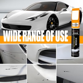 SNSIR White Touch Up Paint For Cars, Automotive White Car Paint Pen Scratch Repair Two-In-One Touch Up Paint, Premium Car Scratch Remover for Deep Scratches 0.4 fl oz (Pure White)