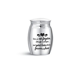 FGT Small Mini Urn for Ashes Spirit Lives Forever In My Heart Cremation Memorial Keepsake Dad Mum Grandma Grandpa Family Brother Sister