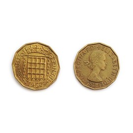 Stampbank Coins for Collectors - Circulated British 1967 Threepenny Bit / Three Pence 3p Coin / Great Britain