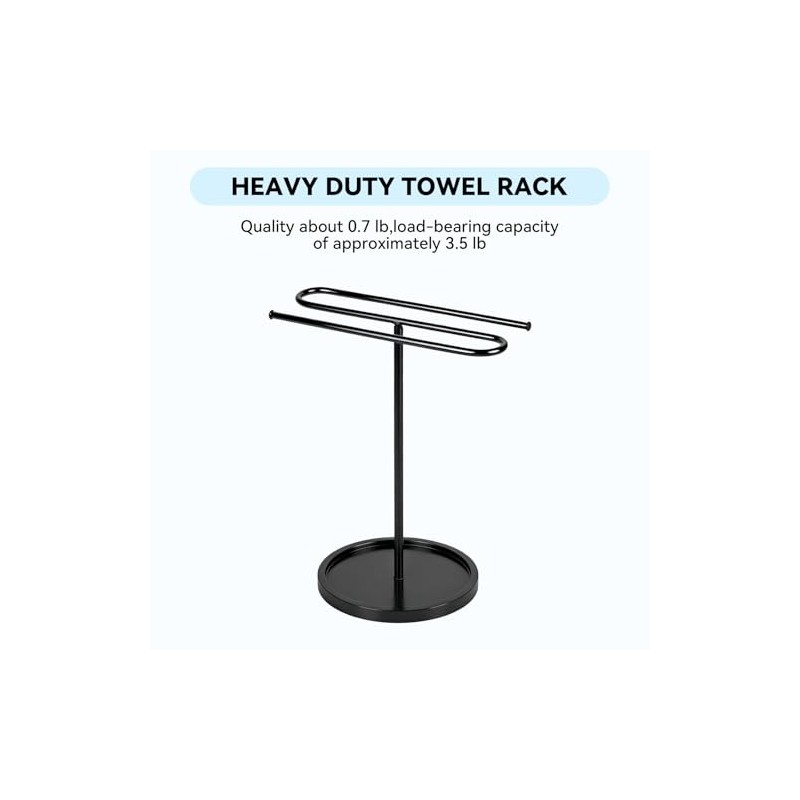Upgraded S-Shape Hand Towel Stand for Bathroom - 14" Lightweight