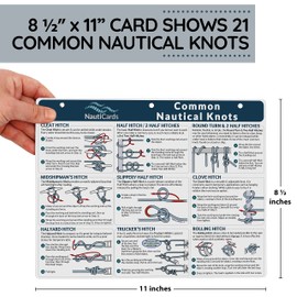 Deluxe Nautical Knot Tying Kit - 6" Boat Cleat, Jute and Poly Ropes, and Waterproof Nautical Guide to 21 Sailing and Boating Knots