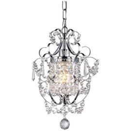 Whse of Tiffany RL4025 Jess Crystal Chandelier, 1 11" x 15", Chrome