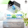 JULLISON Bathroom Exhaust Fan with Light Combo: 110-130CFM Adjustable, Ceiling