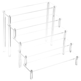 Figure Acrylic Clear Display Collection Case Shelf Stand (Clear, 5 Tiers, 11.8 inches (30 cm)