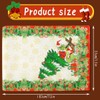 Thyonta Christmas Grinch Table Runner Linen Print Cartoon Table Flag