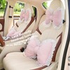 Holotioee Cute Bow Pillow,Lace and Lace Bow Pillow,Car Backrest Cushion,Sofa