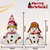 DearSun Set of 2, 14" H Plush Christmas Snowman with