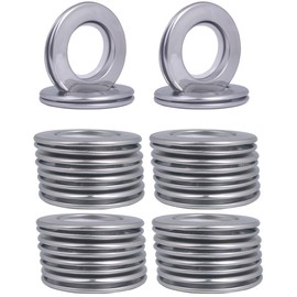 20 Pack Stainless Curtain Grommets Inner Diameter 1-9/16 inch (40mm-75mm) Stainless Steel Curtain Eyelet Rings Round Nanoscale Low Noise Roman Ring Eyelet for Curtains Drape (20-Pack Silver)