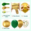 137Pcs Green and Gold Balloons Garland Arch Kit with Stars