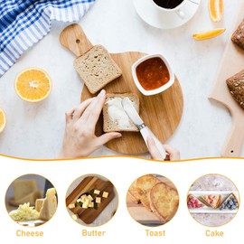 2 Pcs Butter Knife Cheese Spreader Knives 5 Inch Butter Knife with White Porcelain Handle Wide Blade Cheese Spreader for Cutting Spreading Butter Cheese