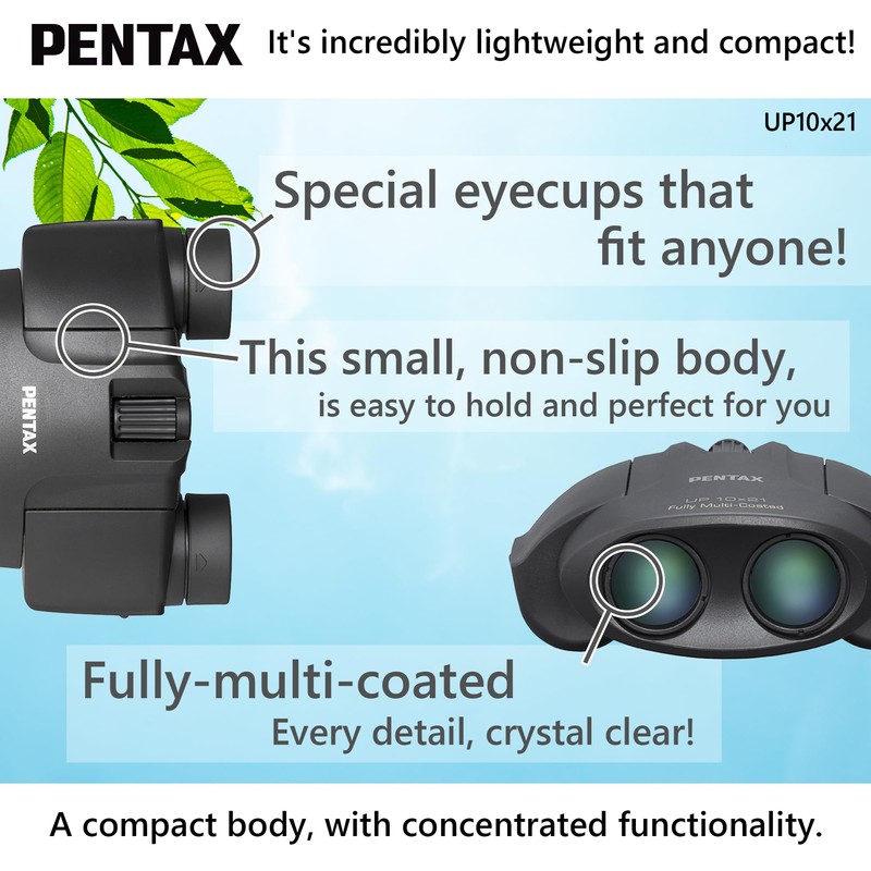 Pentax UP 10x21 black Binoculars (Black)