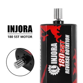 INJORA 180 Brushed 55T Motor with Stainless Steel Pinion for TRX4M Defender Bronco K10 High Trail F150 1/18 RC Crawler Upgrade