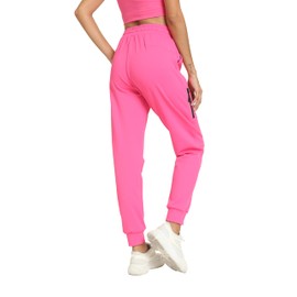 Rrosseyz Womens Joggers with Pockets-Quick Dry Lightweight Workout Athletic Sweatpants for Yoga Casual Pants(Hot Pink,L)