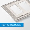 DEWENWILS Double Decorator Wall Plates, Brushed Nickel Outlet Covers, Metal