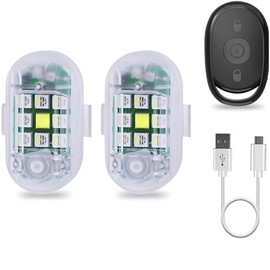 KEWAYO 2-Piece Wireless LED Strobe Light, Drone, Strobe Light, 7 Color Switching, Flashlight, LED Collision Prevention Light, Warning Light, Multi-Purpose, High Brightness, Emergency Signal Light,