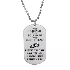 To My Husband Soulmate Best Friend I Love You Necklace - Gift for Husband N170