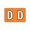 AMZfiling Alphabetic Color Coded Labels- Letter D, Orange, Barkley ABKM and Sycom Compatible (Polylaminated, 500/Roll)