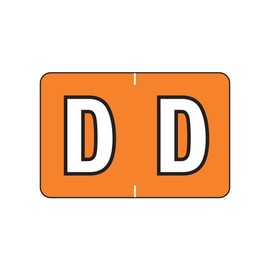 AMZfiling Alphabetic Color Coded Labels- Letter D, Orange, Barkley ABKM and Sycom Compatible (Polylaminated, 500/Roll)