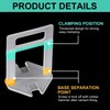 600 pcs Tile Spacer Clips，Tile Leveling System 2mm Tile leveller