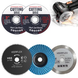 Trennscheibe 76mm, Trennscheiben 76X1.2mm, 5 Stück Schleifscheiben für Winkelschleifer, Trennscheiben set für Winkelschleifer zum Trennen von Metall, Stein, Holz, Kunststoff, Keramik und Schleifen