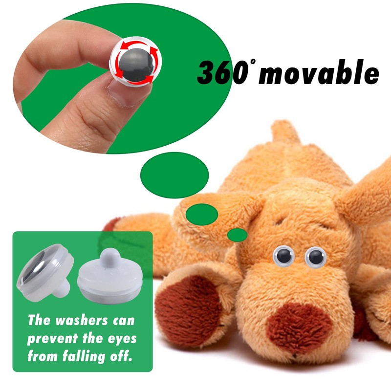 TOAOB Pack of 50 Wiggle Eyes Large Button Eyes for