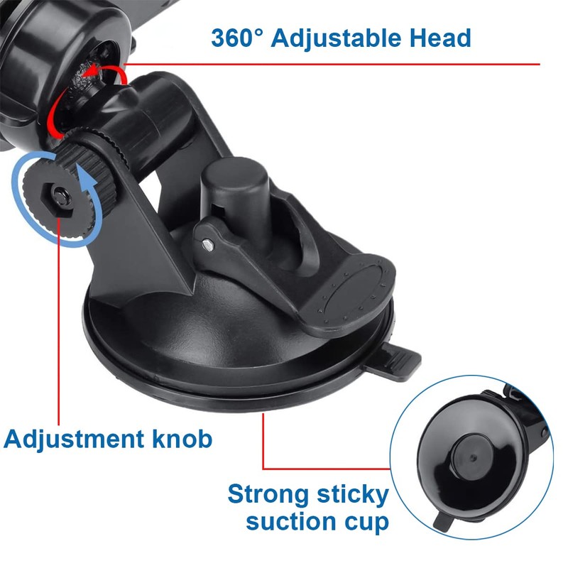 Car Rear View Mirror with Suction Cup, Anti Glare Wide
