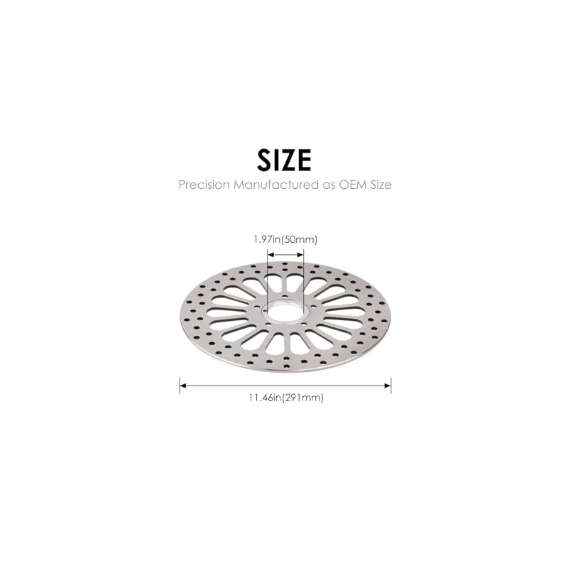 11.5'' 1 Piece Front Brake Rotor For Harley Touring Electra