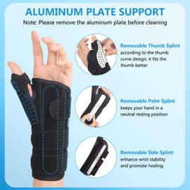 joingood Wrist Support with Thumb Splint for De Quervains Tenosynovitis, Carpal Tunnel Pain, Sprains, Arthritis Tendonitis Bandage for Men and Women