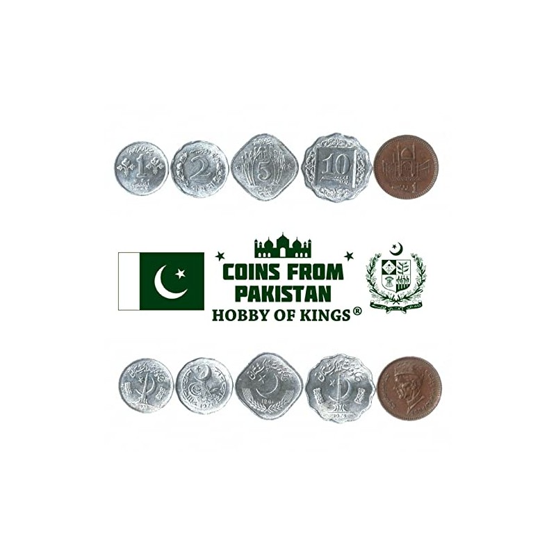 Pakistan 5 Mixed Coins | 1 Paisa - 1 Piece