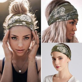 LINGXINXIN Boho Headband Fashion Wide Headband Knoted Turban Yoga Workout Head Bands Hair Accessories For Women (flower2, 1 Count (Pack of 1))