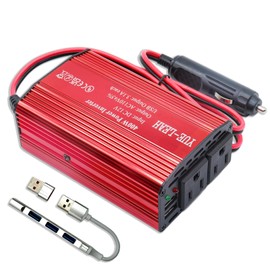 Yue-Leah 400W Power Inverter, 12V to 110V Car Inverter with 2 AC Outlets & Dual 6.2A USB Ports for Laptop, Air Compressor & Fast Charging