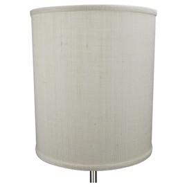 FenchelShades.com 12" Top Diameter x 12" Bottom Diameter 14" Height Cylinder Drum Lampshade USA Made (Burlap Off White)