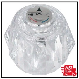 Delta Knob Handle In Clear For Delta Tub And Shower Faucets Replacement White Clear