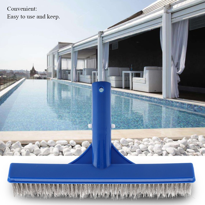 10in Swimming Pool Steel Brush Bottom Walls Cleaning Supplies for