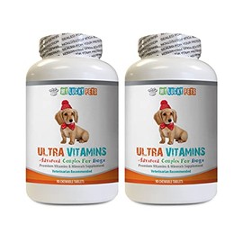MY LUCKY PETS LLC Dog Eye Protection - Dog Ultra Vitamins - Veterinarian Recommended - Immune Support - Hair Skin Eyes and Bones Support - Dog Vitamin chewable - 2 Bottles (180 Treats)