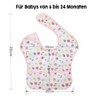 norinori Bib Baby Toddler Bib Waterproof Short Sleeve Bib Feeding